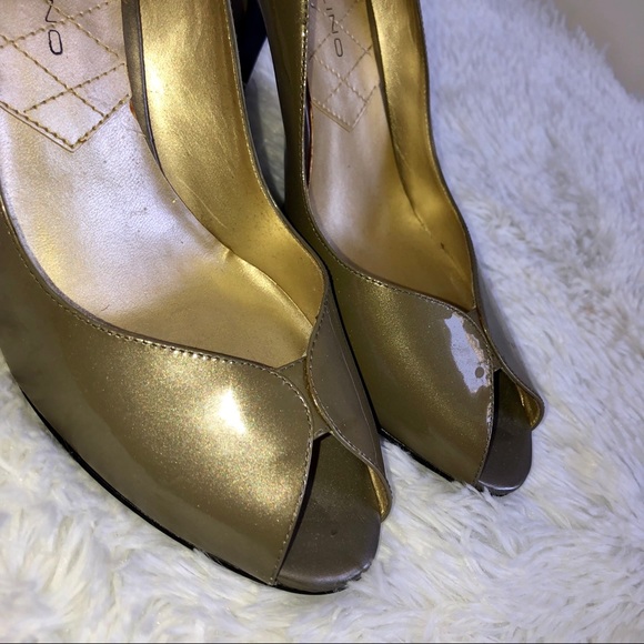 🇺🇸 New Bandolino Peep Toe Taupe Heels, Size 8.5 - Picture 2 of 8